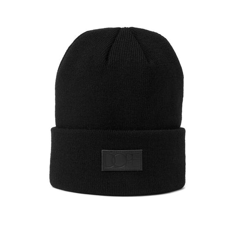 Leather Patch Beanie