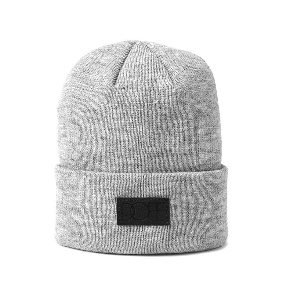 Leather Patch Beanie