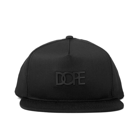 Matte Black Logo Snapback