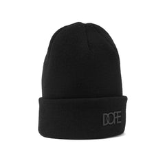 Matte Black Logo Beanie